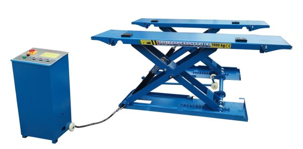 Car Scissor Lift, 3.5T Mid Rise Mobile Car Scissor Hoist- Jackaroo JMRS3500